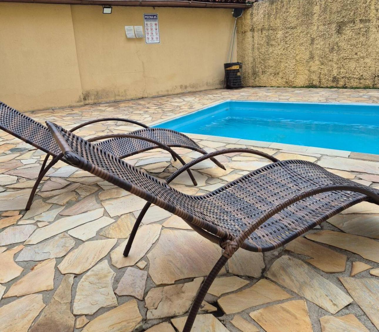 Triplex Piscina Churrasqueira Lava E Seca Wi-Fi E 2 Tvs Em Condominio Com 90M2 No Centro De Ubatuba Exterior foto